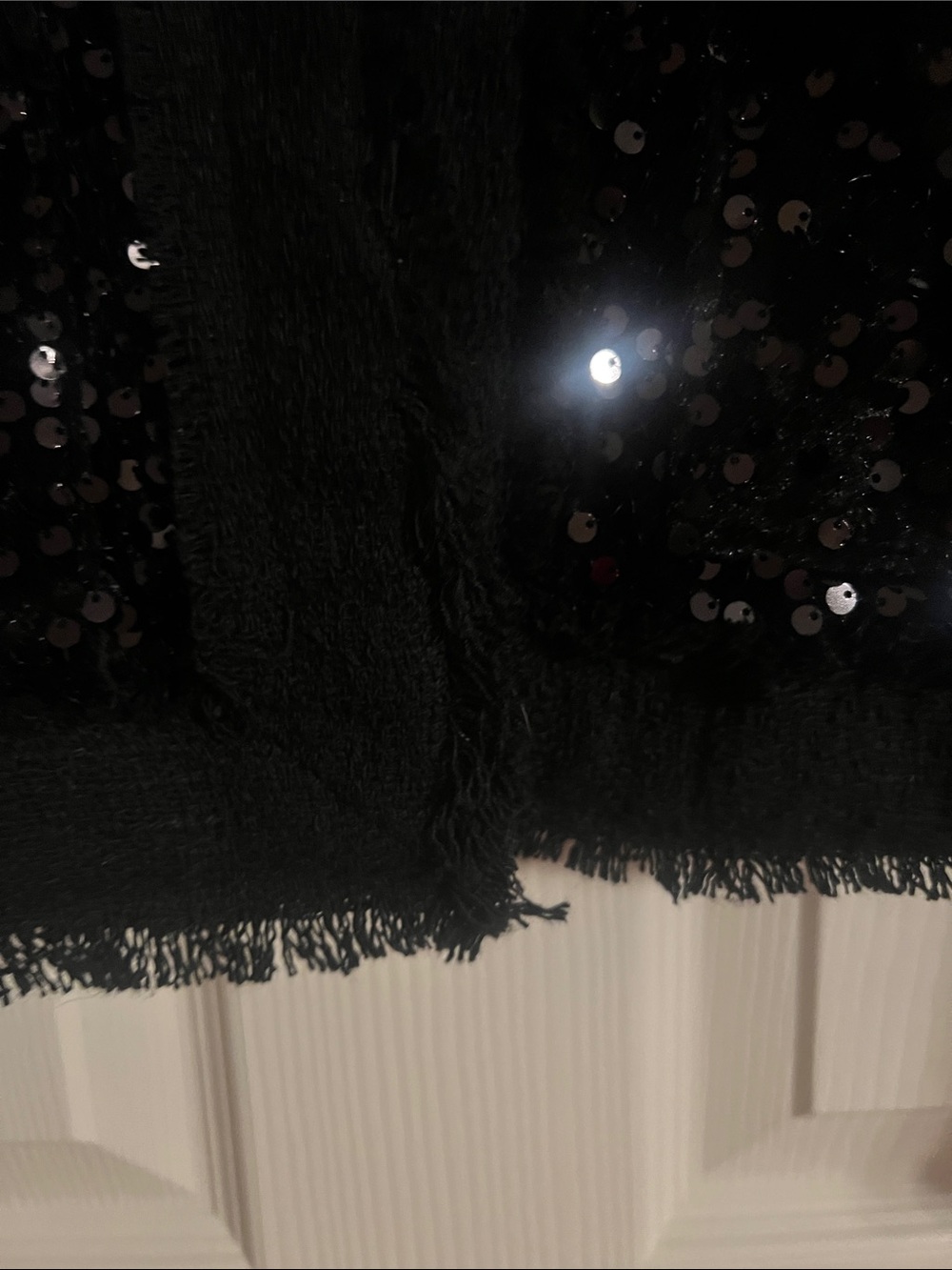 Nanette Lepore Black Sequin Pearl-Button Blazer - Picture 5 of 10